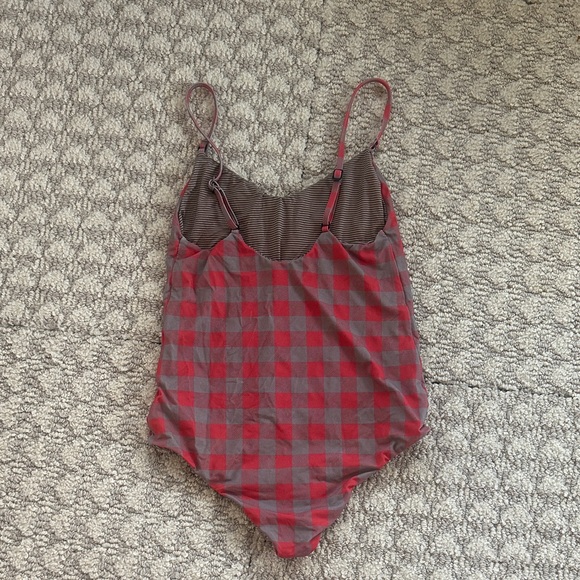 Acacia Swimwear Red and Gray Checkered One Piece - Picture 2 of 4